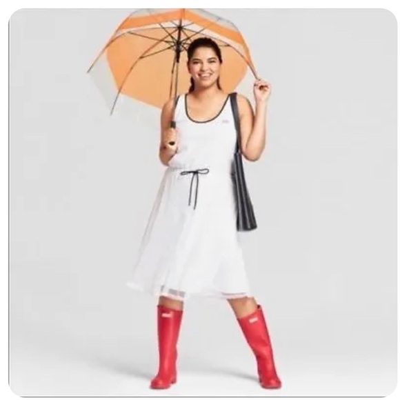 Hunter Dresses & Skirts - HUNTER Women’s Dress White Mesh A-Line Racerback Sleeveless Tank Zip Size XL NWT